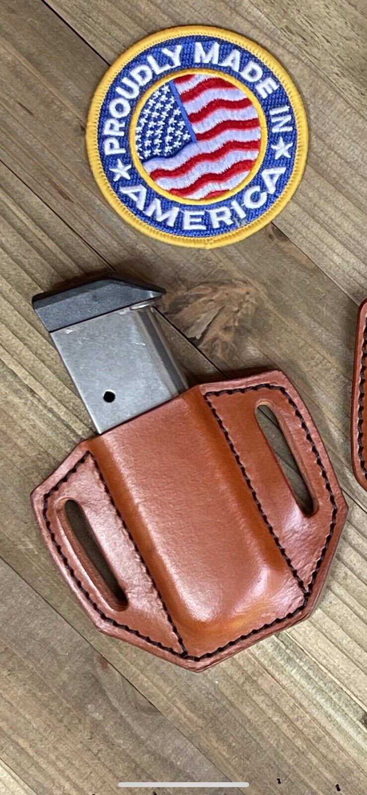1911 Leather Magazine Pouch .45 ACP Semi Automatic Single