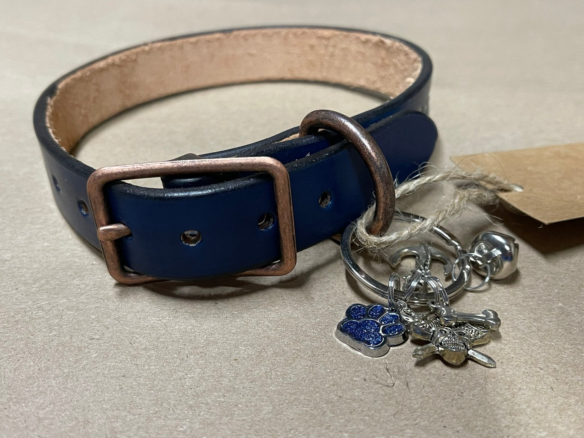 Midnight Blue Large Crystal Dog Collar