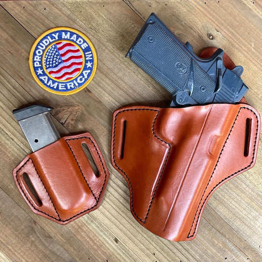 Colt 1911 Holster and Magazine Pouch Leather