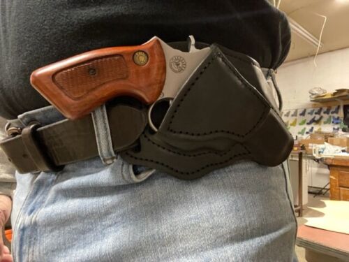 Cross Draw Retention Leather Holster OWB