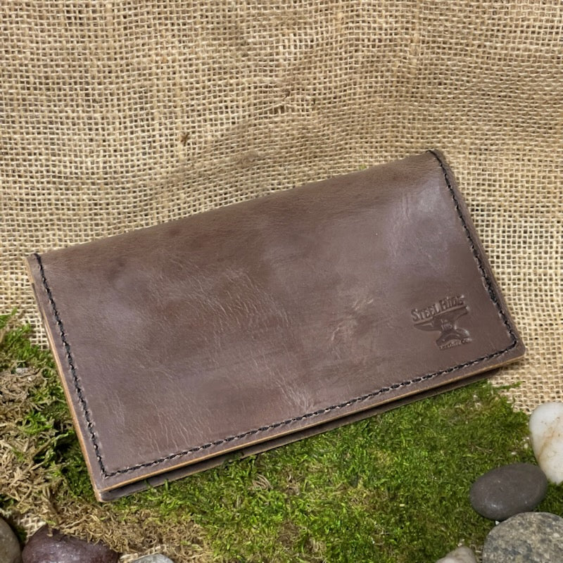 Steel Hide Leather Long Wallet