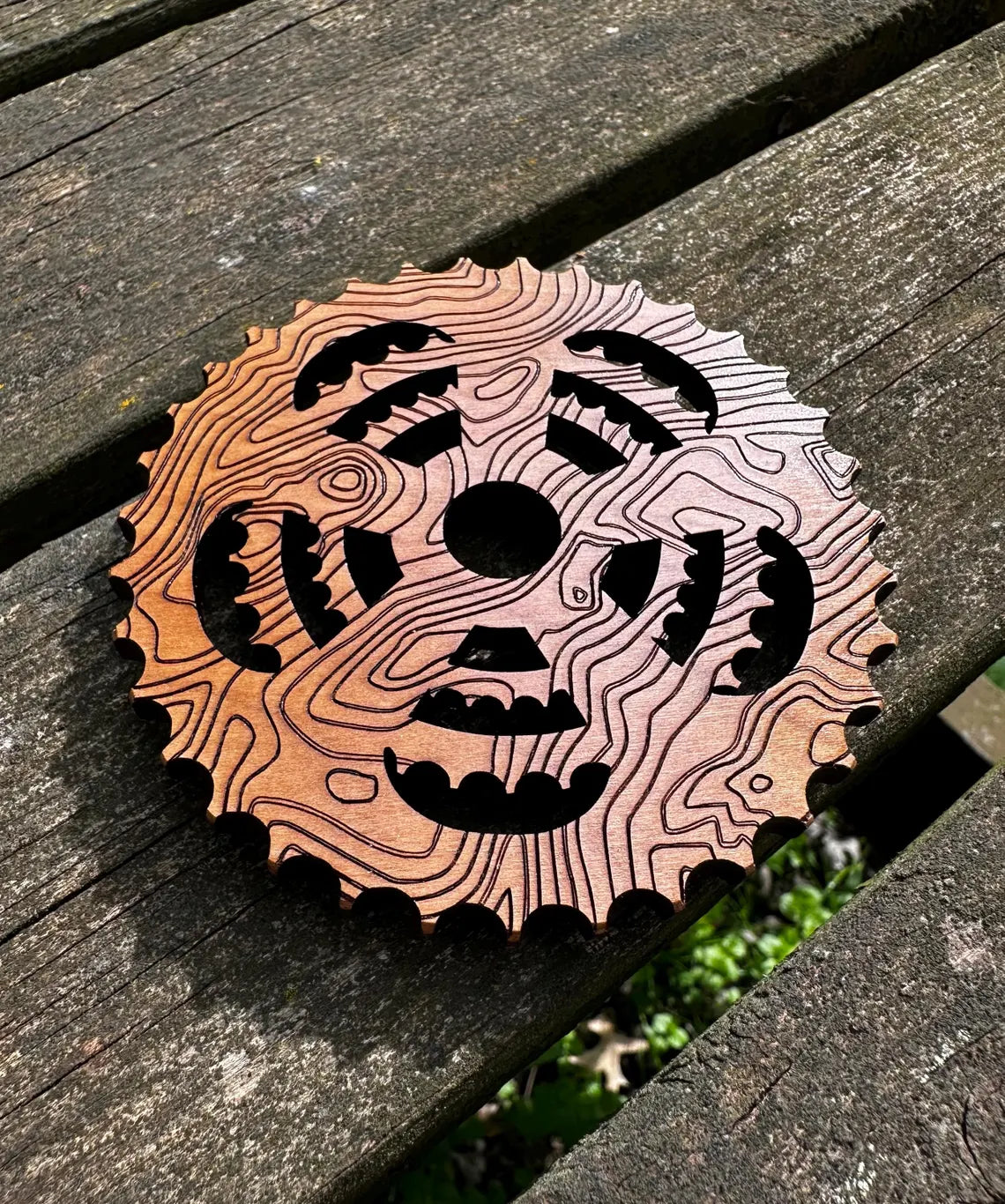 Cherry Wood Gear-Inspired Coasters