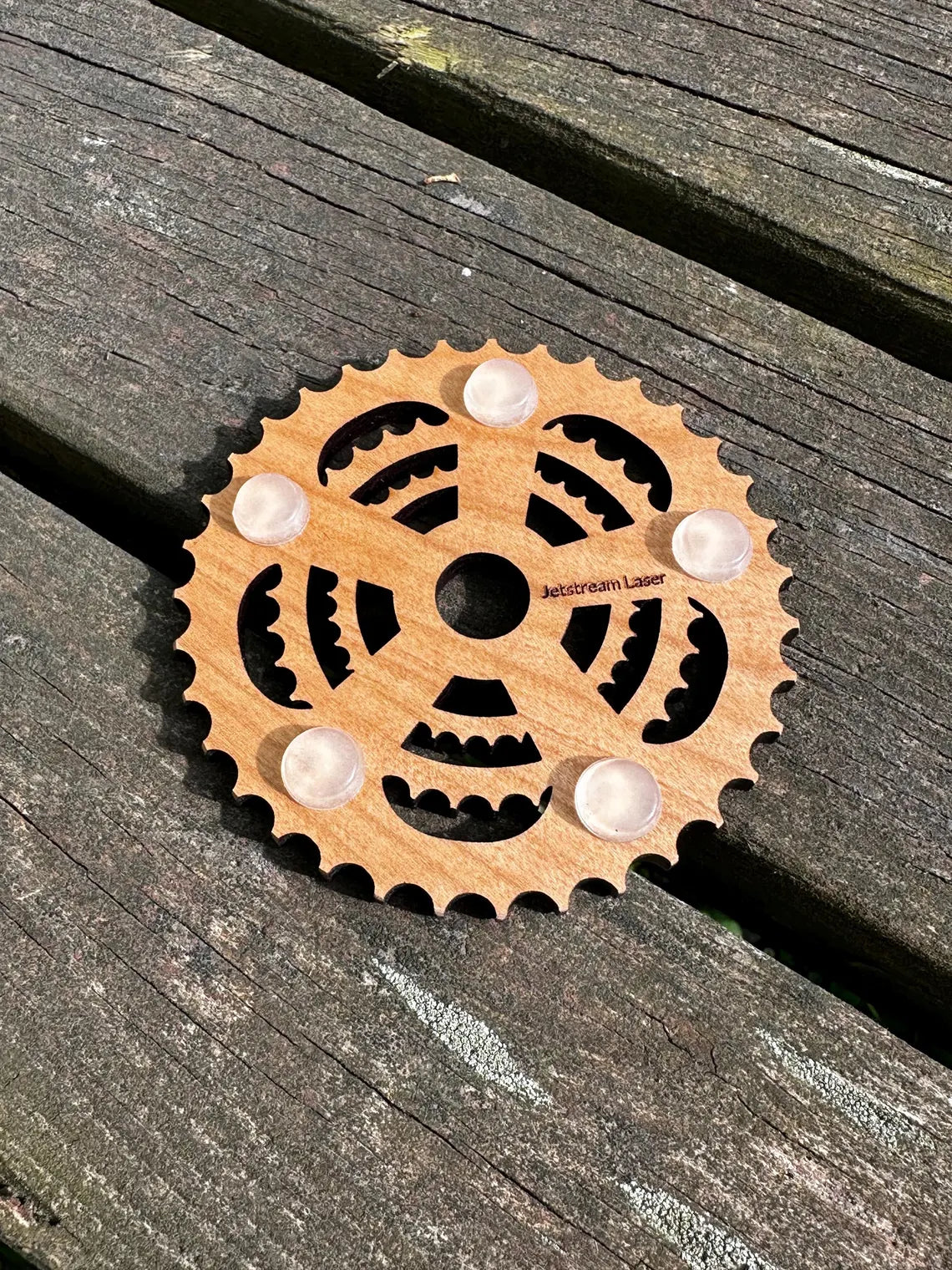 Cherry Wood Gear-Inspired Coasters