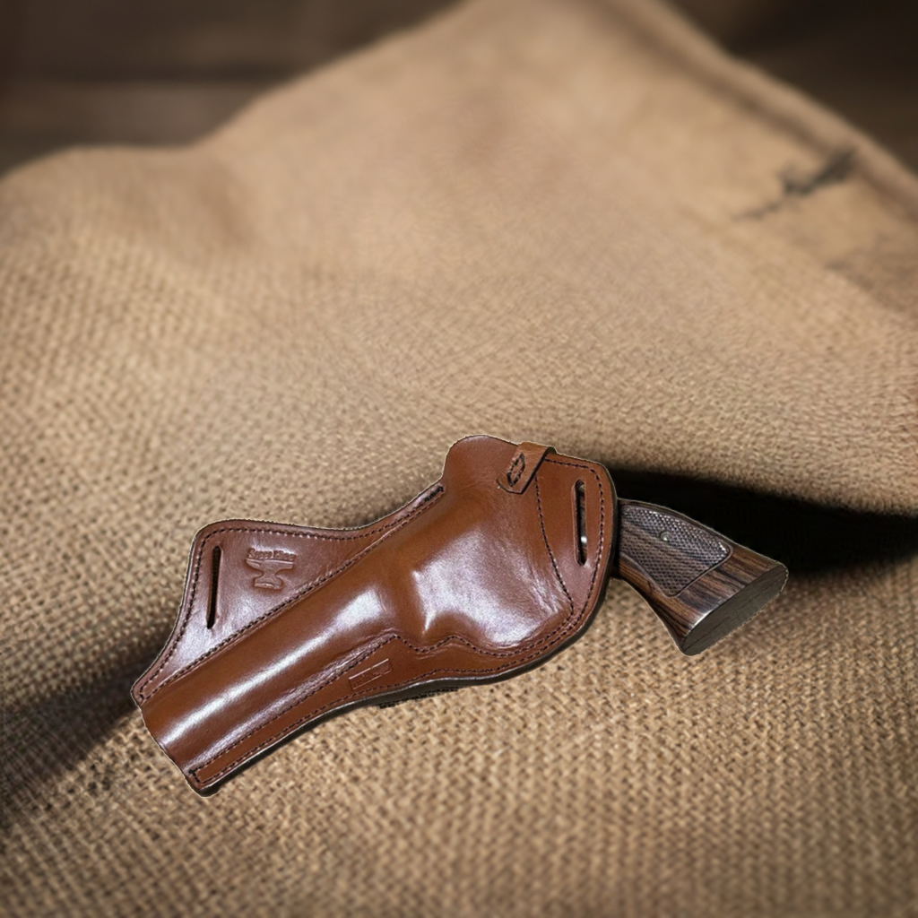 Cross Draw Revolver Pattern GP100 Cross Draw for Revolver Leather Retention Hammer Loop Holster ...