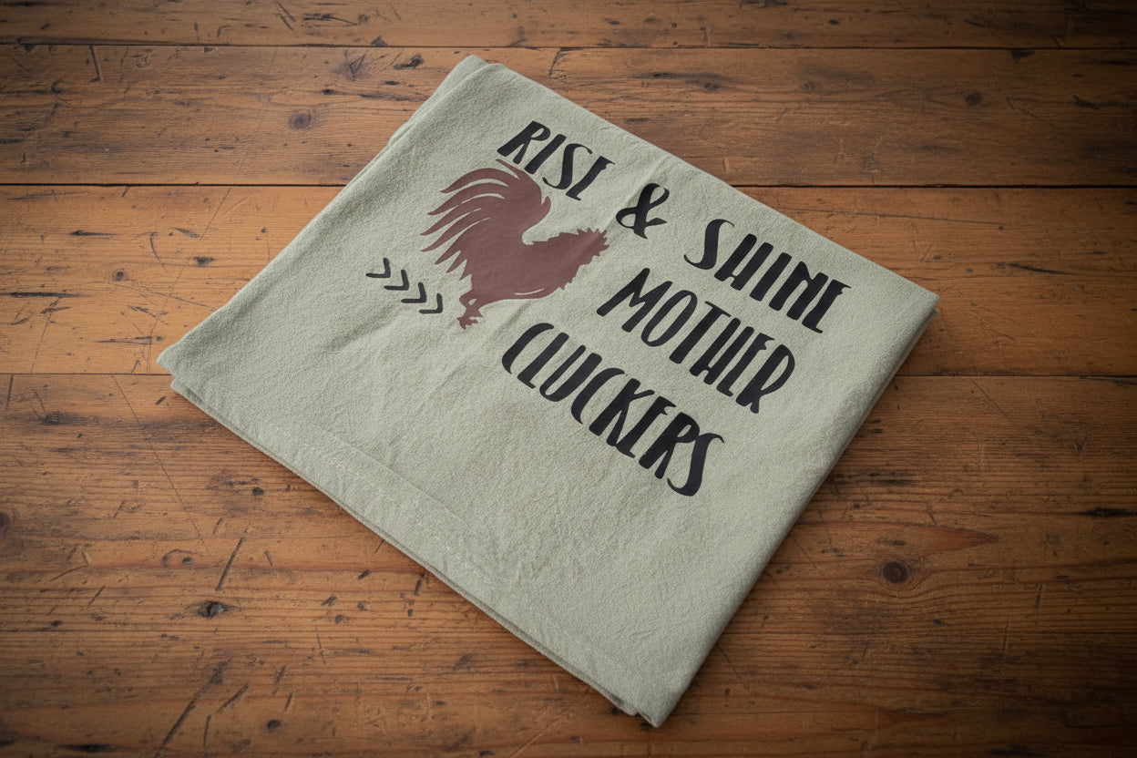 Rise & Shine Mother Cluckers Dish Towel